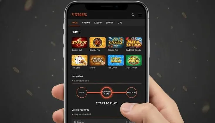 Fitzdares Casino App Screenshot
